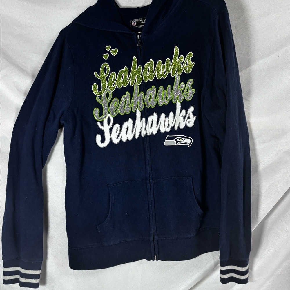 NFL Kids Navy and Lime Seahawks‎ Hoodie